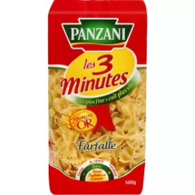 Pâtes farfalle les 3 minutes 500g - PANZANI