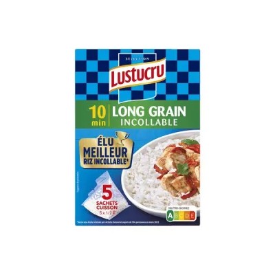 Riz Grain Incollable 5x90g - LUSTUCRU