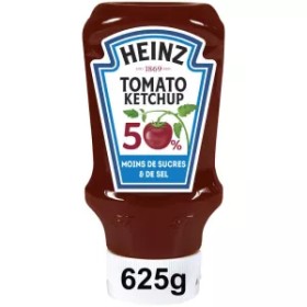 Tomato Ketchup 50% Moins de Sucres & de Sel, 625g - HEINZ