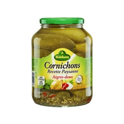 Pepinillos Agridulces Campestres, 850 g - KÜHNE