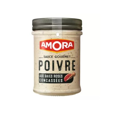 Salsa fría con pimienta rosa triturada, 180 g - AMORA