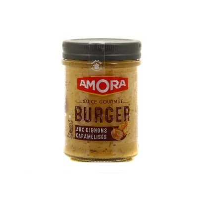 Salsa Gourmet para Hamburguesas con Cebolla Caramelizada, 188 g - AMORA