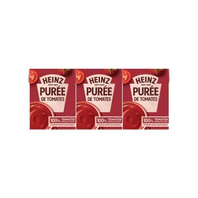 Puré de Tomate Natural 3 x 212 g - Heinz
