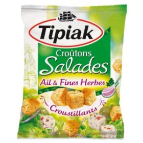 Croûtons ail/fines herbes pour salade 50g - TIPIAK