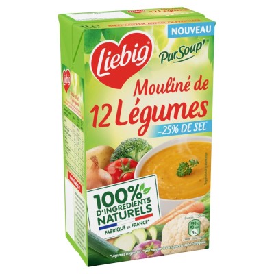 Puré de 12 Verduras - 25 % menos de sal 1 L - LIEBIG