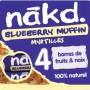 Barres Myrtille Muffin Raw Barres de Fruits et Noix 4 x 35g - NAKD