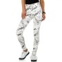 Jeans Women's camouflage stretch white