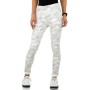 Jeans Femme camouflage stretch silver