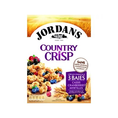 Céréales Country Crisp 4 Baies, 550g - JORDANS