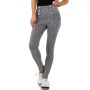 Women's high-waisted skinny gray jeans