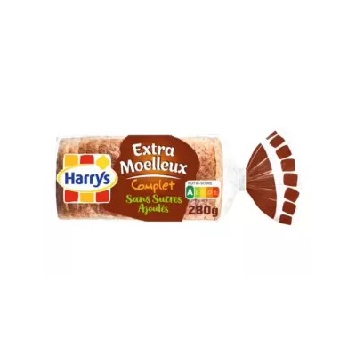Wholemeal Sliced ​​Bread with No Added Sugar 280g - HARRY'S