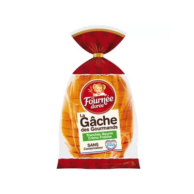 Gâche Des Gourmands en Lonchas con Mantequilla y Crema Fresca 450 g - La Fournée Dorée