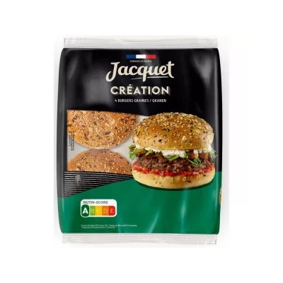 Panecillos de Hamburguesa con Semillas, x4 260 g - JACQUET