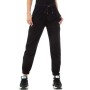 Women's high-waisted wide-leg jeans in black