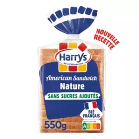Harrys Plain American Sandwich Bread, No Added Sugar, No Additives, 550g