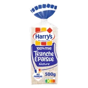 Crustless Plain Sliced ​​Bread, Thick Slices, 15 loaves 500g - HARRY'S