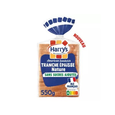 Harrys Plain Thick Sliced ​​American Sandwich Bread 550g