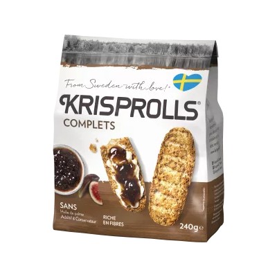 Wholemeal Swedish Rolls, 240g - KRISPROLLS