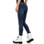 Women's slim low-rise jeans with rhinestone details blue