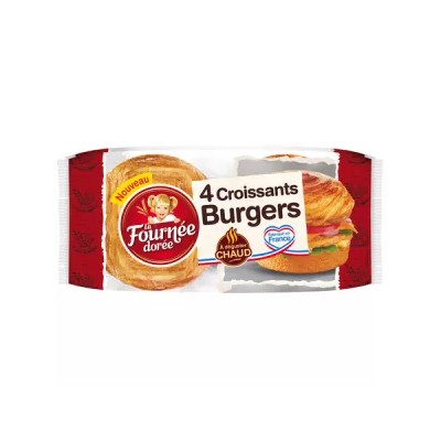 Croissants Burgers 70g X 4 - La Fournée Dorée