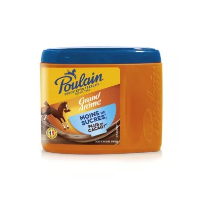 Chocolate en Polvo con Sabor Intenso, Menos Azúcar, 400 g - POULAIN