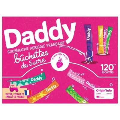 Sugar sticks, 120 sticks, 480g - DADDY