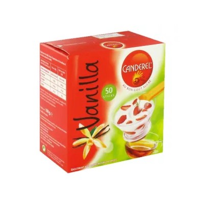 Edulcorante Sucralosa Sabor Vainilla 50 Sobres - CANDEREL
