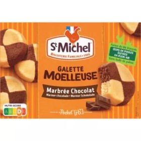 Gâteaux Galettes Moelleuses Marbrées Chocolat 180g - St Michel