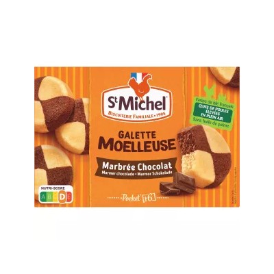 Gâteaux Galettes Moelleuses Marbrées Chocolat 180g - St Michel