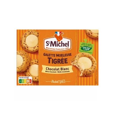 Galleta de chocolate blanco suave y estriado 180 g - ST MICHEL