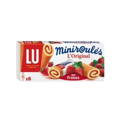 Miniroulés Aux Fraises X6 150g - LU
