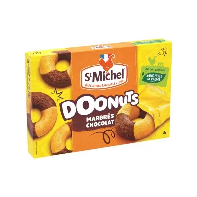 Gâteaux Doonuts chocolat marbré au chocolat 180g - ST MICHEL