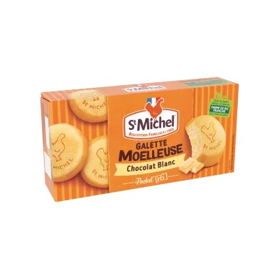 Soft White Chocolate Cookies, 180g - ST MICHEL