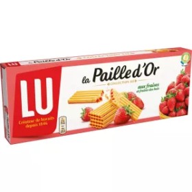 Gaufrettes La Paille d'Or Fraise 170g - LU