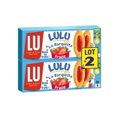 Biscuits à la fraise La Barquette Lulu 2x120g - LU
