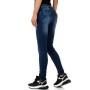 Women's Jeans destroyed rhinestone stars raw – M