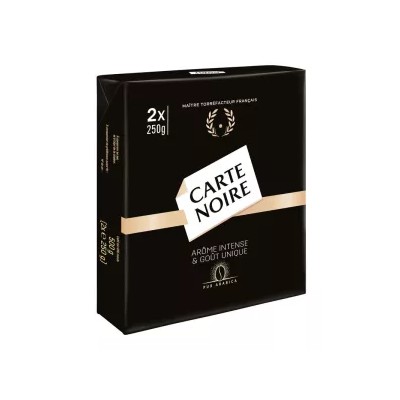 Café moulu pur arabica 2x250g - CARTE NOIRE