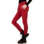 Jeans Femme Slim taille basse rouge