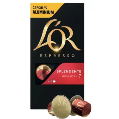 L'OR ESPRESSO Splendente Coffee 10 Aluminum Capsules 52g