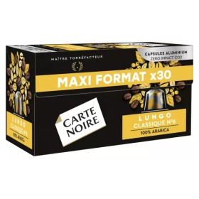 Café Capsules Compatibles Nespresso Lungo Classique °6 X30 - Carte Noire