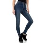 Women's jeans with raw pearl finish