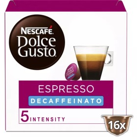 Nescafé Dolce Gusto Compatible Decaf Espresso Capsules, Intensity 5, Pack of 16