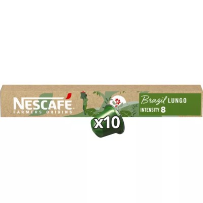 Nescafé Brazil Lungo Coffee Capsules, Intensity 8 x 10