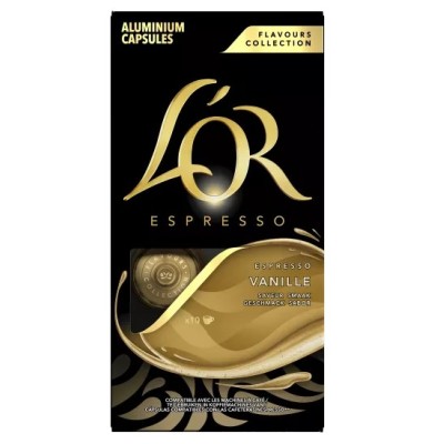 Cápsulas de café espresso con sabor a vainilla compatibles con Nespresso 10 cápsulas 52 g - L'OR