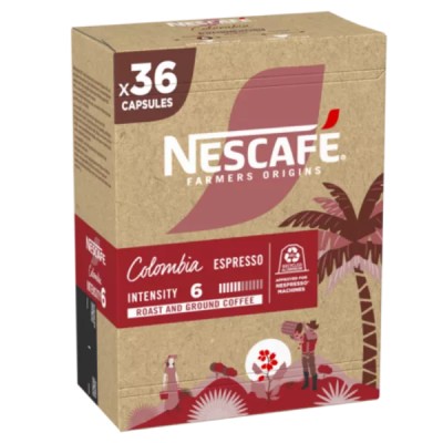 Cápsulas de café espresso NESCAFÉ Colombia (36 cápsulas)