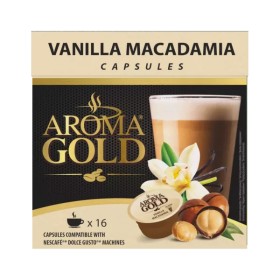 Vanilla Macadamia Coffee, Dolce Gusto Compatible, 16 Capsules - Aroma Gold