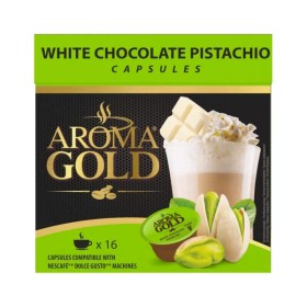 Café Chocolat Blanc Pistaches Compatible Dolce Gusto X 16 - Aroma Gold
