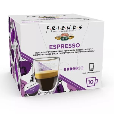 Cápsulas de café espresso X10 compatibles con Dolce Gusto - Friends