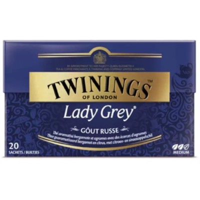 Thé noir Lady Grey x20 - TWININGS