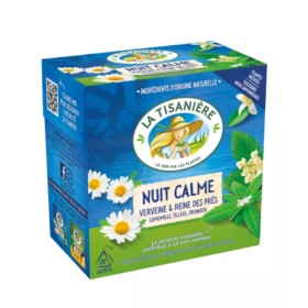 Infusion Nuit Calme Verveine & Reine des Prés X20 - LA TISANIÈRE